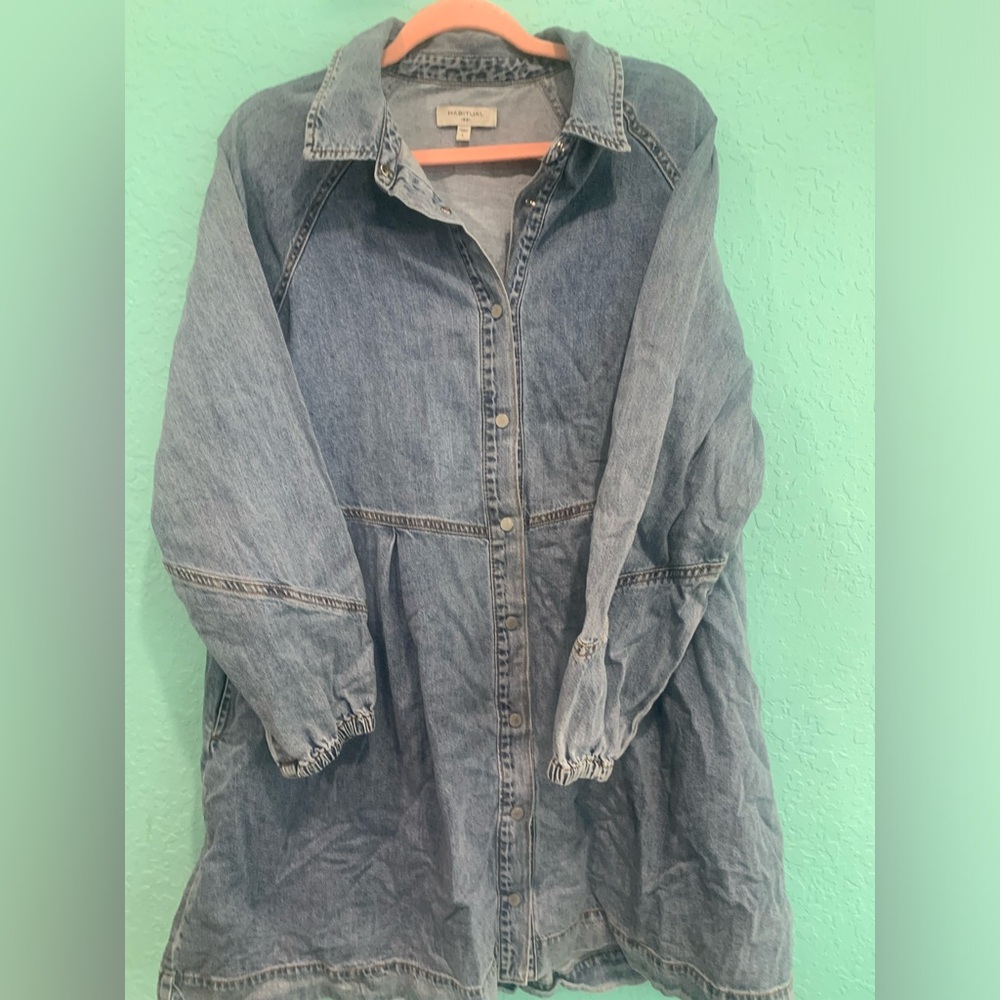 Habitual Denim dress festival summer cowgirl western L - Picture 4 of 9
